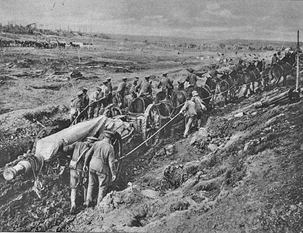 US 12 horses pulling big gun LOC