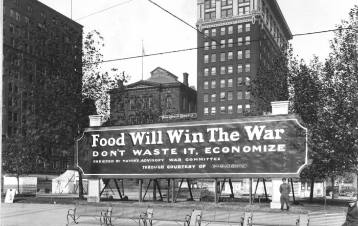 Food Will Win The War sign