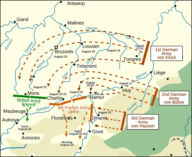 German advance through Belgium, 1914