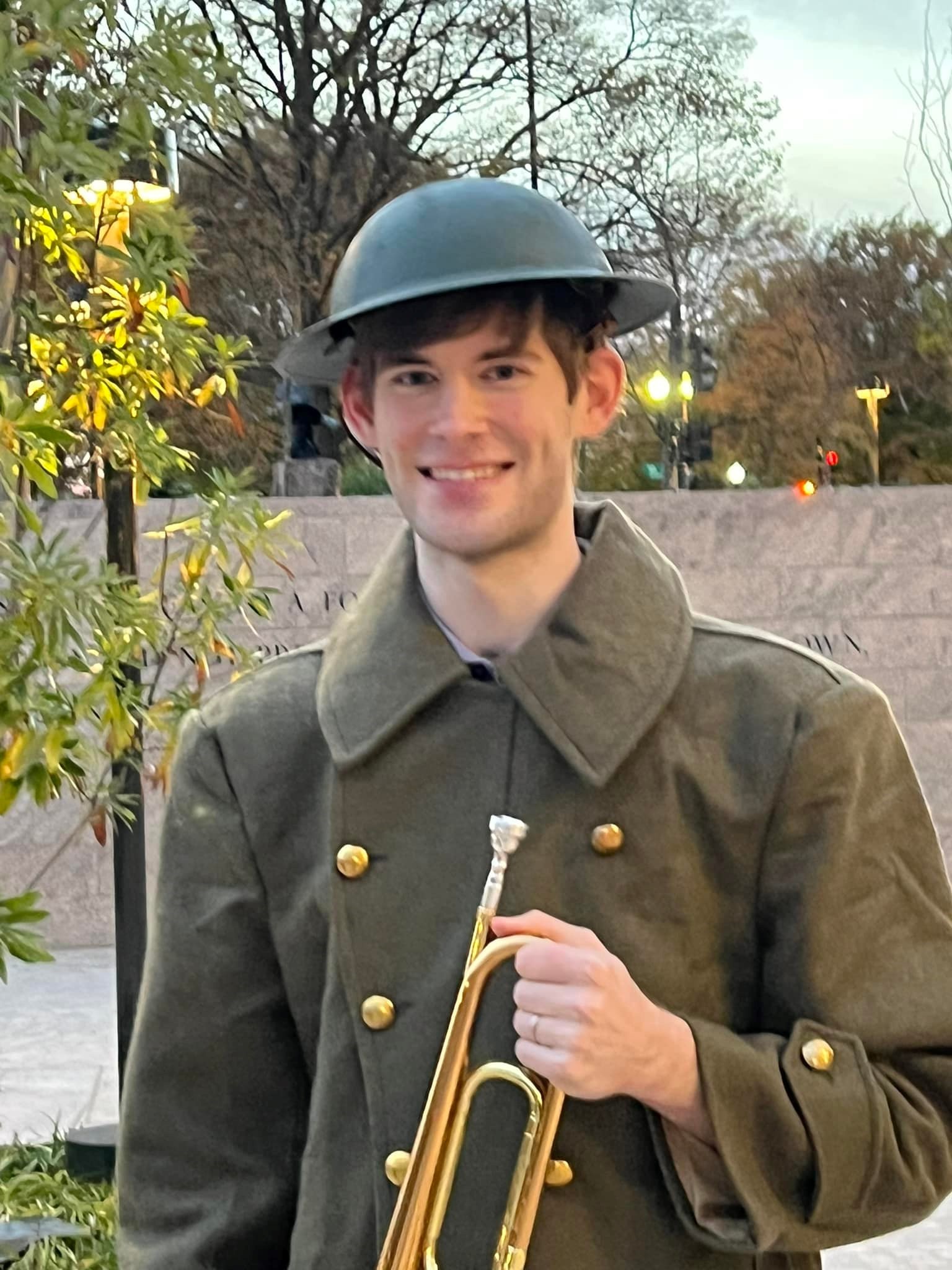 Matthew Barker and his trumpet