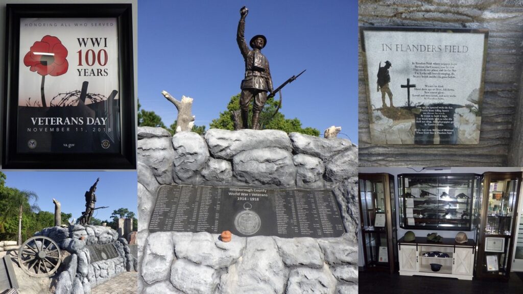 Tampa, FL Veterans Memorial Park and Museum collage