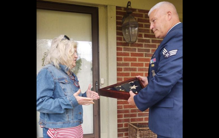 WWI flag delivery
