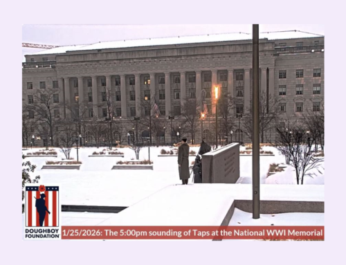 Daily Taps Sounds at National World War I Memorial in Washington, D.C. January 25 despite historic snow storm