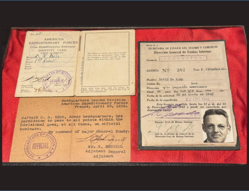 The AEF ID Card of Capt. David R. Kerr, Personal Aide to 2nd “Indianhead” Division Commander General Omar Bundy
