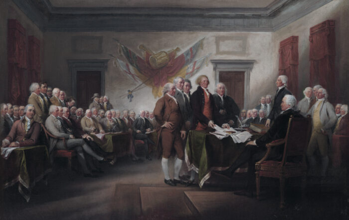 Famed John Trumbull image | Founders of the Declaration of Independence
